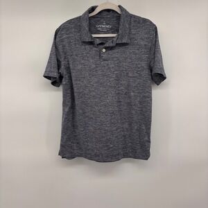 Crewcuts Kids Polo Shirt Size L (10-11)‎ Gray Heathered Casual Short Sleeve Top
